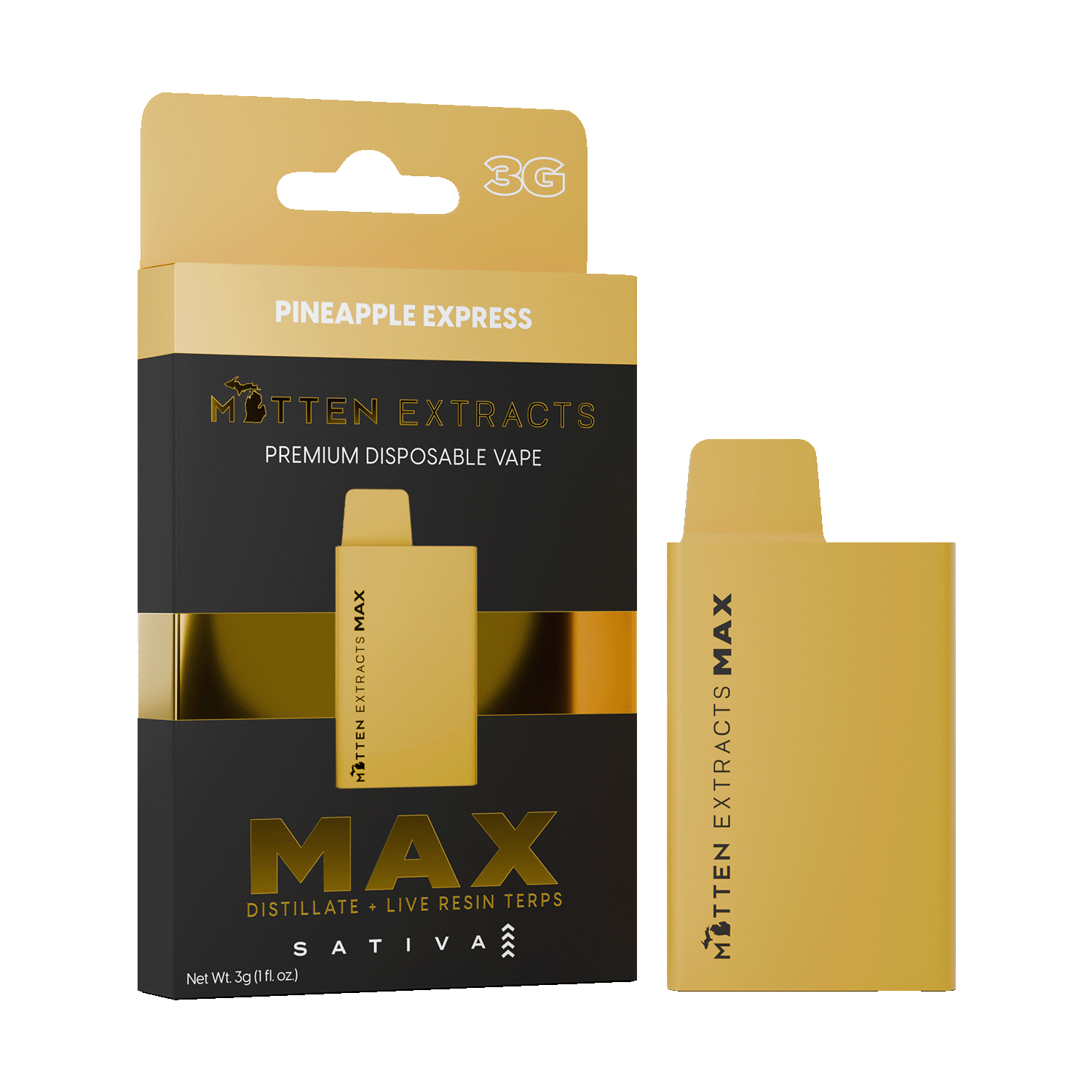 Pineapple Express Pineapple Express 3G THCA THCP HCP Live Resin Disposable