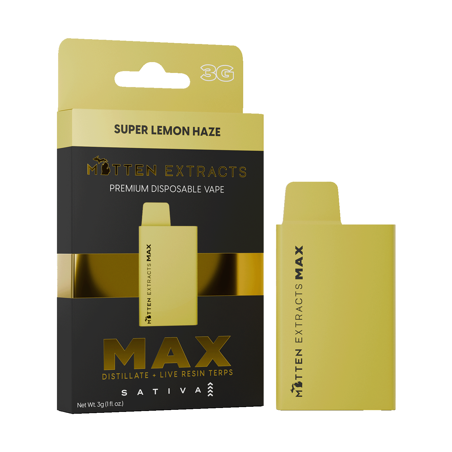 Super Lemon Haze MAX Disposable Vape | Mitten Extracts Super Lemon Haze MAX Disposable Vape | Mitten Extracts