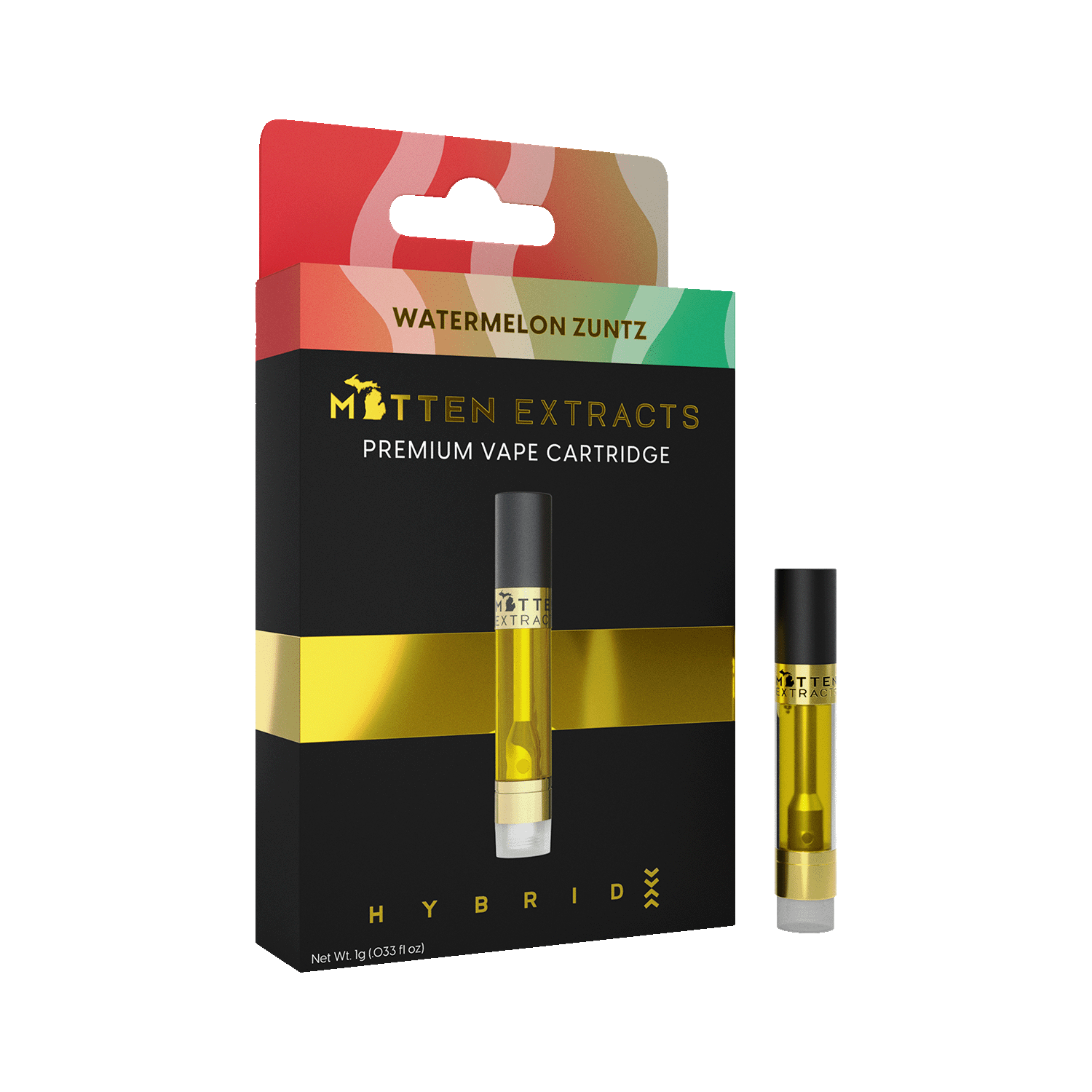 Watermelon Zuntz THC Vape Cartridge | Mitten Extracts
