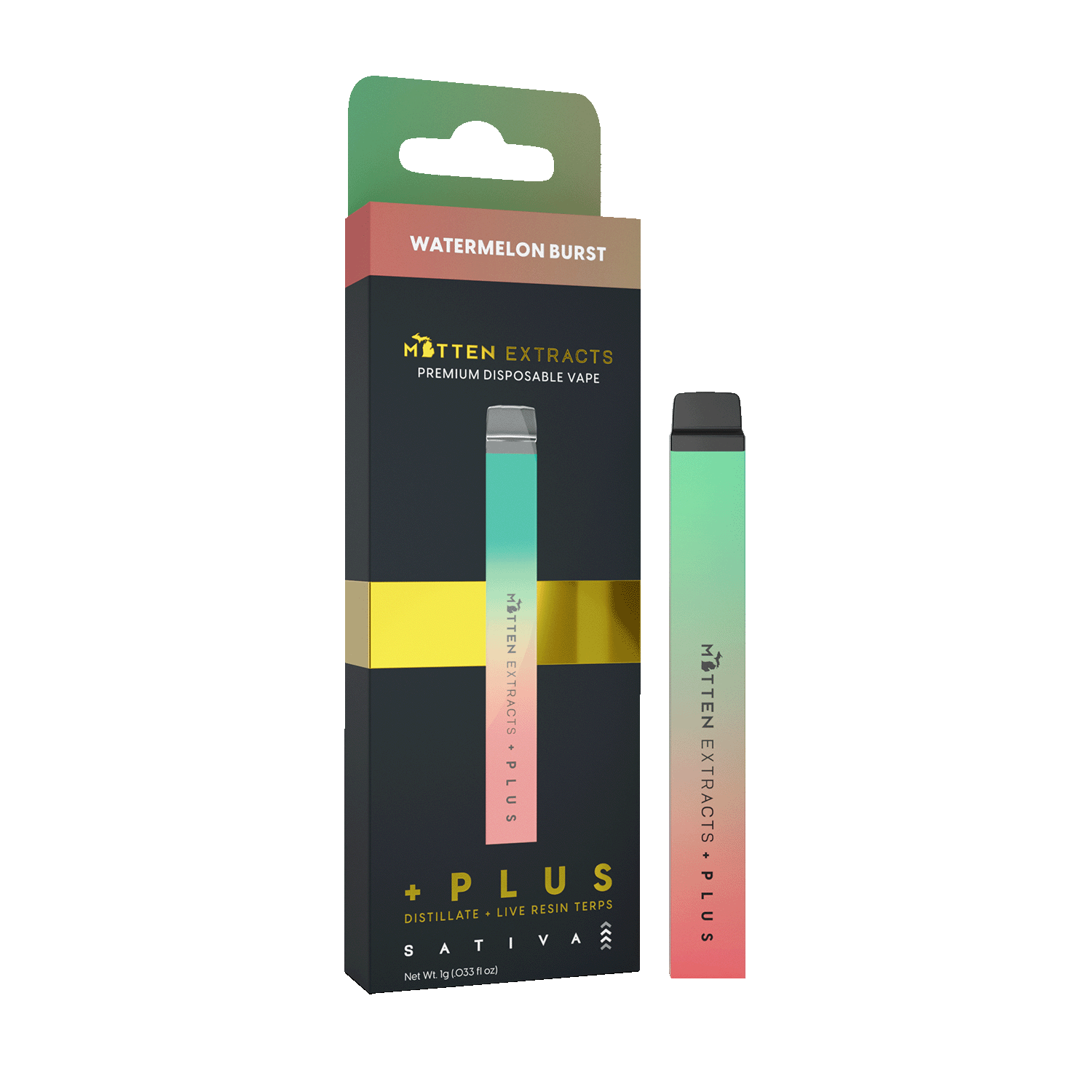 Watermelon Burst Disposable THC Vape | Mitten Extracts Watermelon Burst Disposable THC Vape | Mitten Extracts