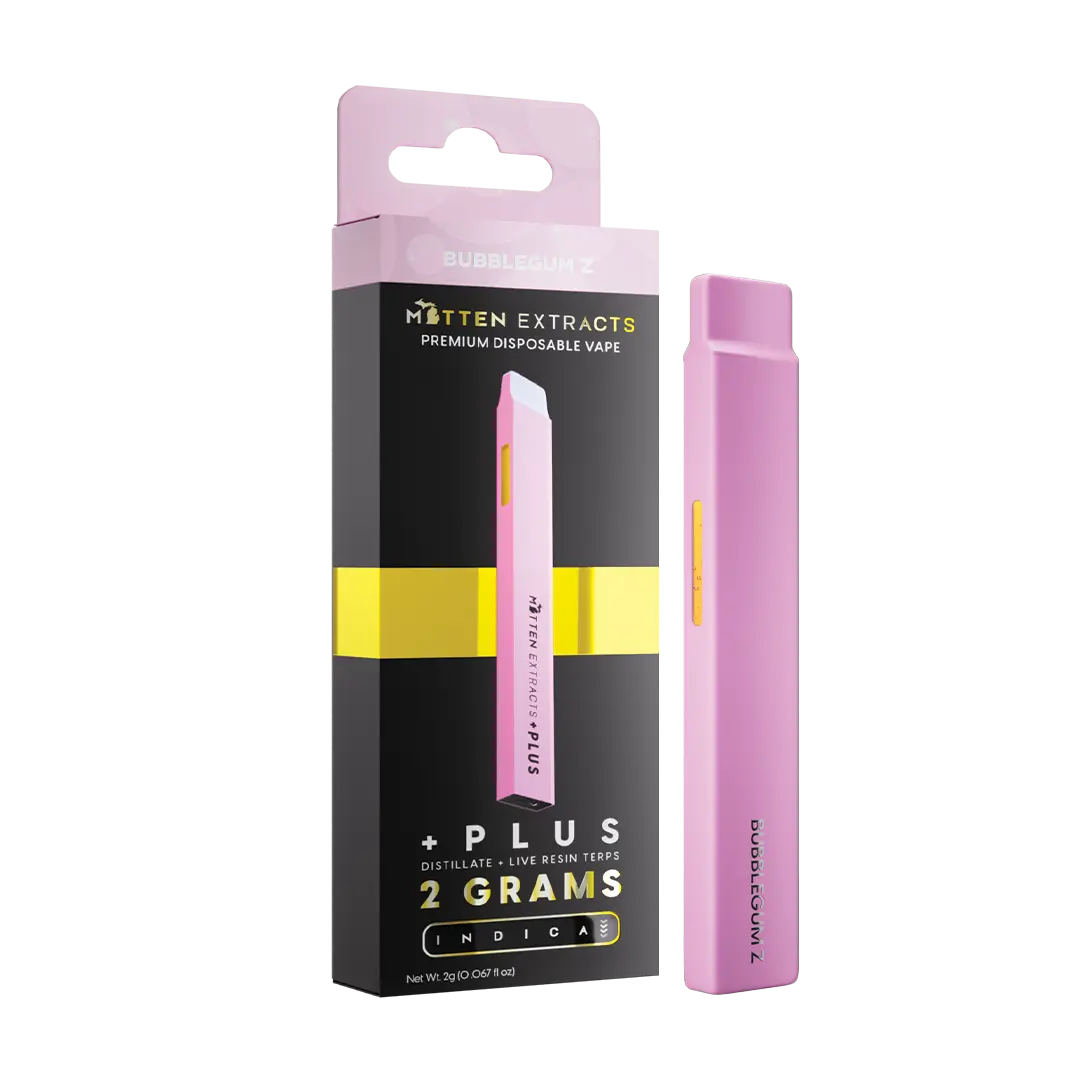 Bubblegum Z +Plus Disposable Vape 2g | Mitten Extracts Bubblegum Z +Plus Disposable Vape 2g | Mitten Extracts