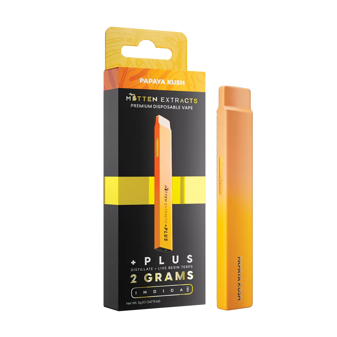 paqueta trend vape Paqueta Trend Vape Frozen Peach Vape - 5% Nicotine Papaya Kush +Plus  Disposable Vape