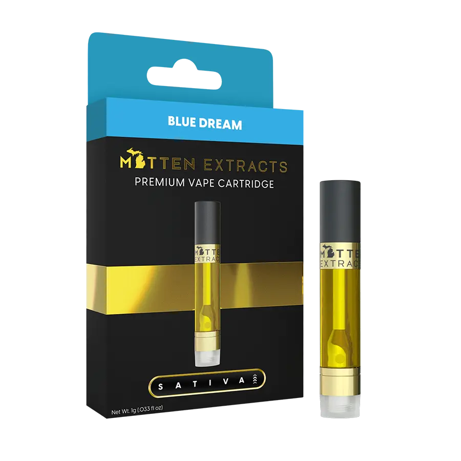 Blue Dream 1g Vape Cartridge | Mitten Extracts Blue Dream 1g Vape Cartridge | Mitten Extracts