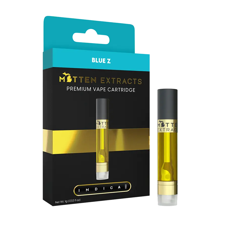 Blue Zkittles THC Vape Cartridge | Mitten Extracts Blue Zkittles THC Vape Cartridge | Mitten Extracts