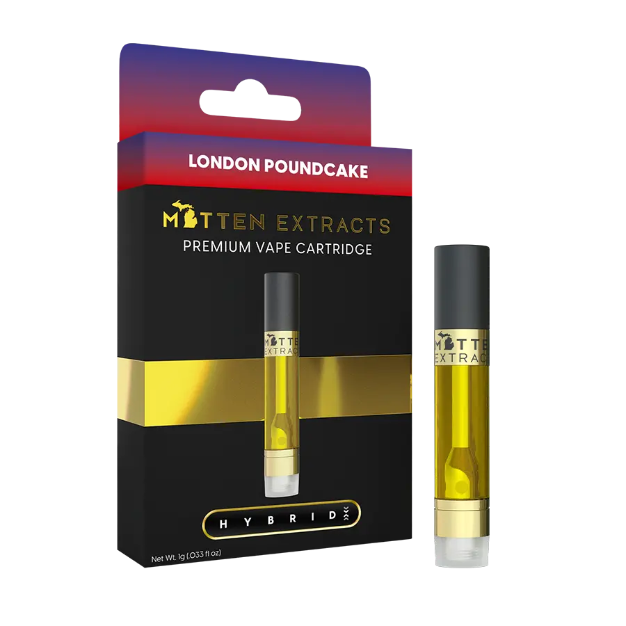 London Pound Cake THC Vape Cartridge | Mitten Extracts London Pound Cake THC Vape Cartridge | Mitten Extracts