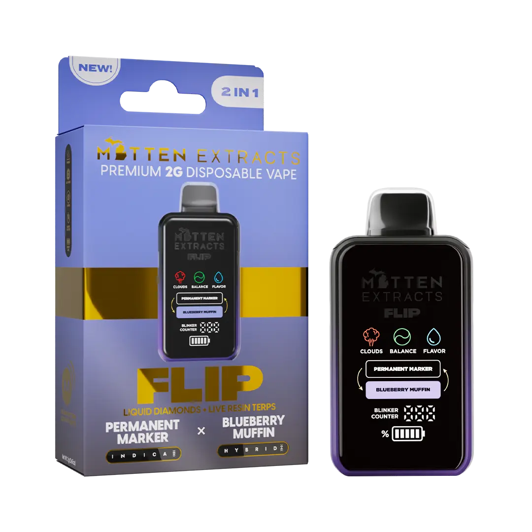 Permanent Marker X Blueberry Muffin FLIP Disposable Vape 2G
