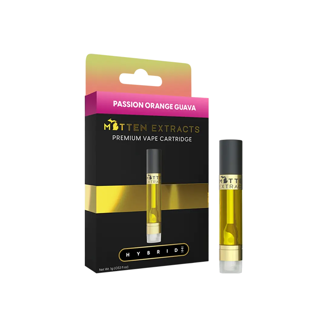 Passion Orange Guava 1g Vape Cartridge | Mitten Extracts Passion Orange Guava 1g Vape Cartridge | Mitten Extracts