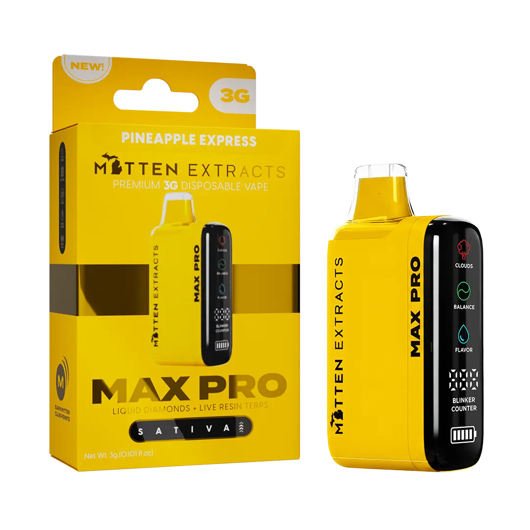 Pineapple Express MAX PRO Disposable Vape | Mitten Extracts Pineapple Express MAX PRO Disposable Vape | Mitten Extracts