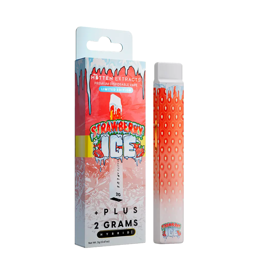 Strawberry Ice +Plus Disposable Vape 2g | Mitten Extracts Strawberry Ice +Plus Disposable Vape 2g | Mitten Extracts