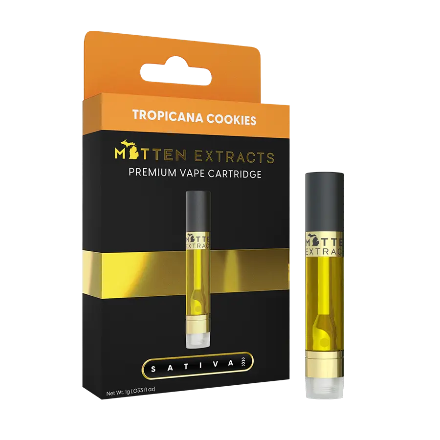 Tropicana Cookies THC Vape Cartridge | Mitten Extracts Tropicana Cookies THC Vape Cartridge | Mitten Extracts