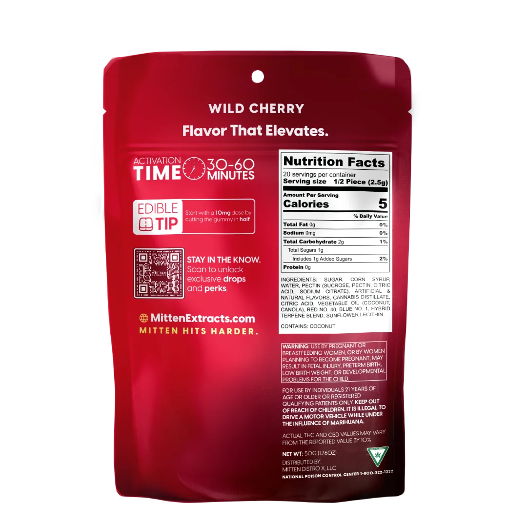 Wild Cherry Gummies 200mg (10 Pack)