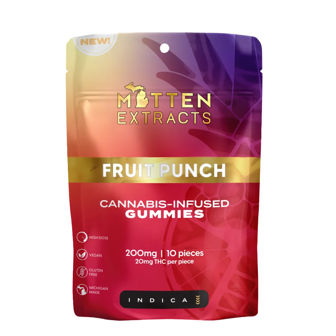Fruit Punch Gummies 200mg (10 Pack)
