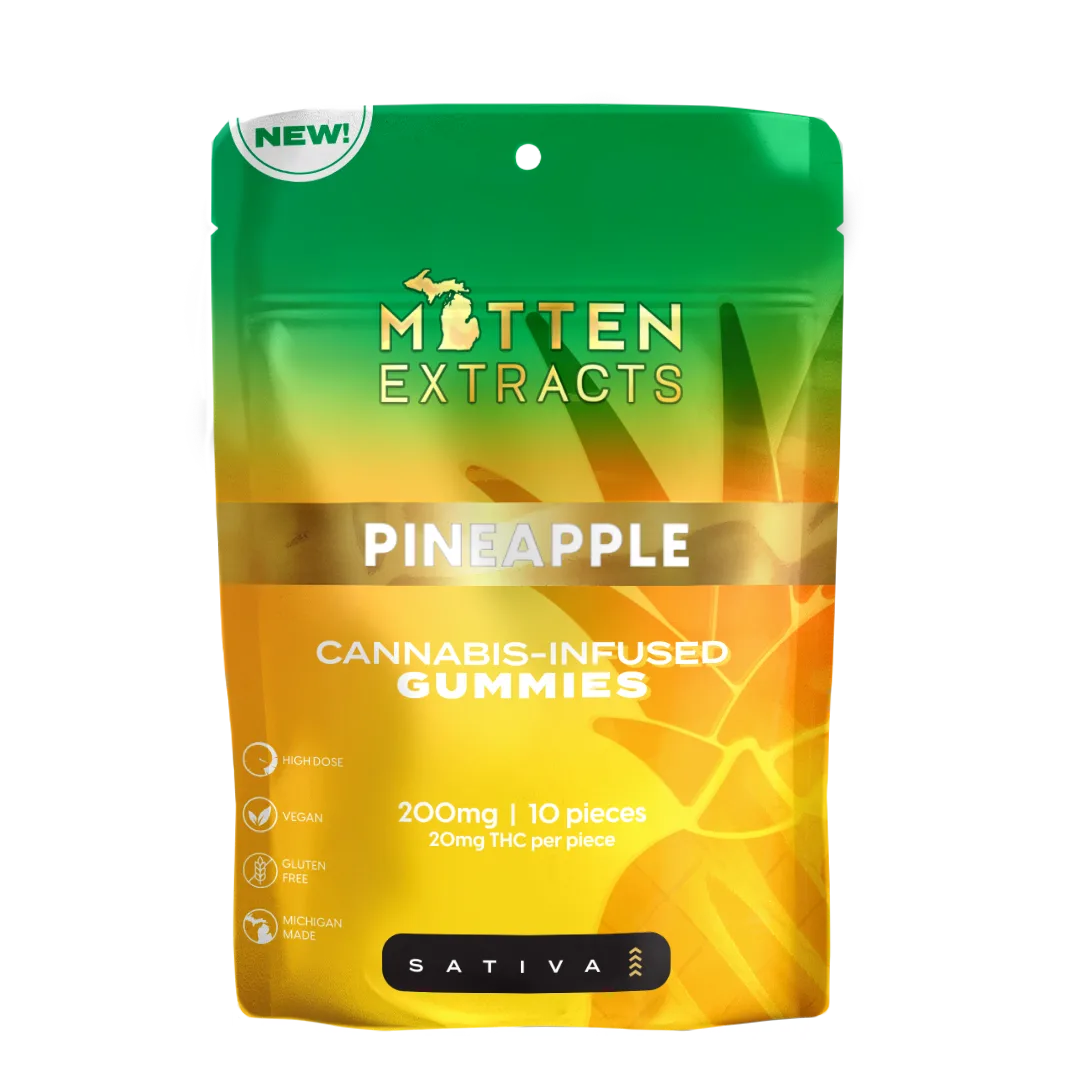 Pineapple Gummies 200mg (10 Pack)