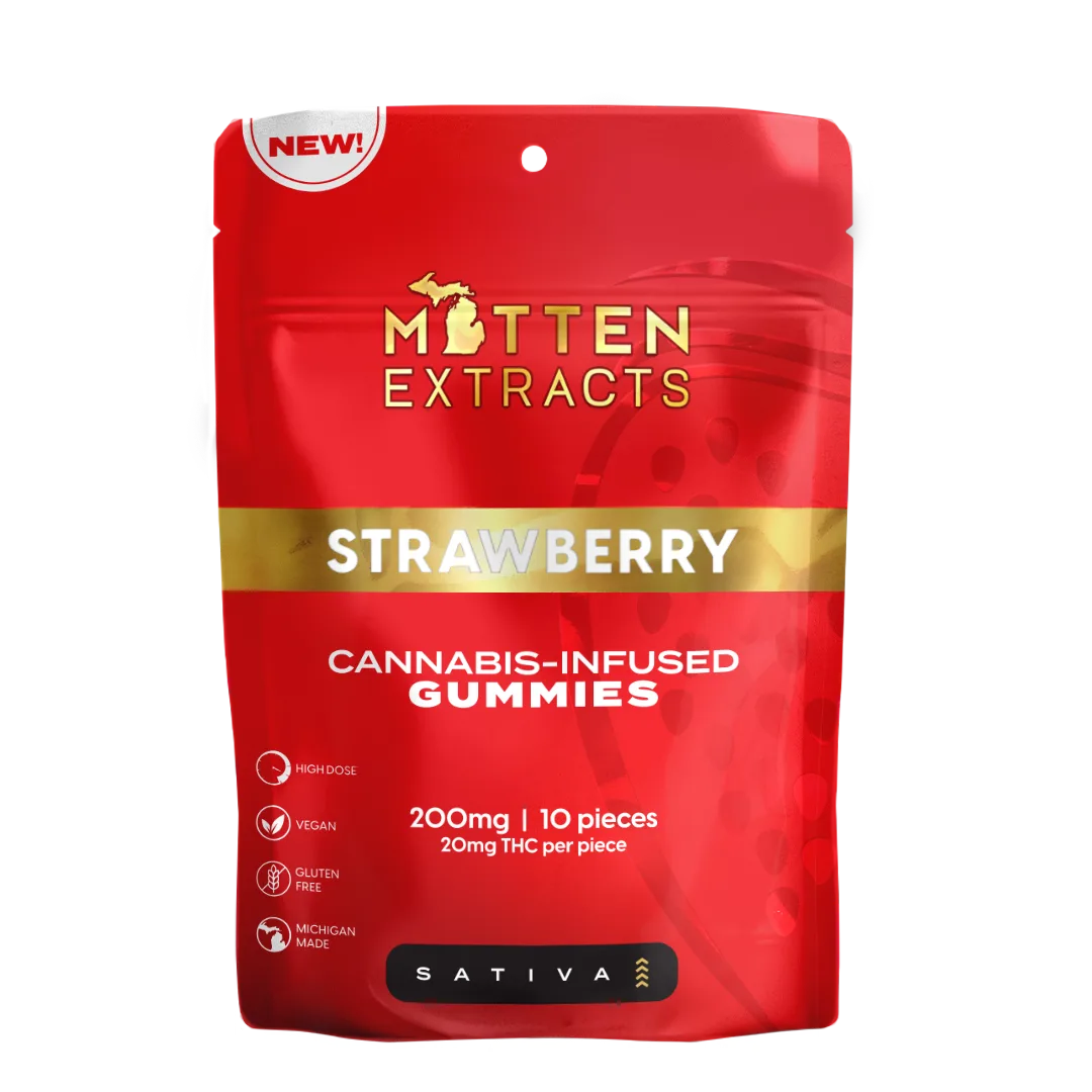 Strawberry Infused THC Vape Gummies | Mitten Extracts