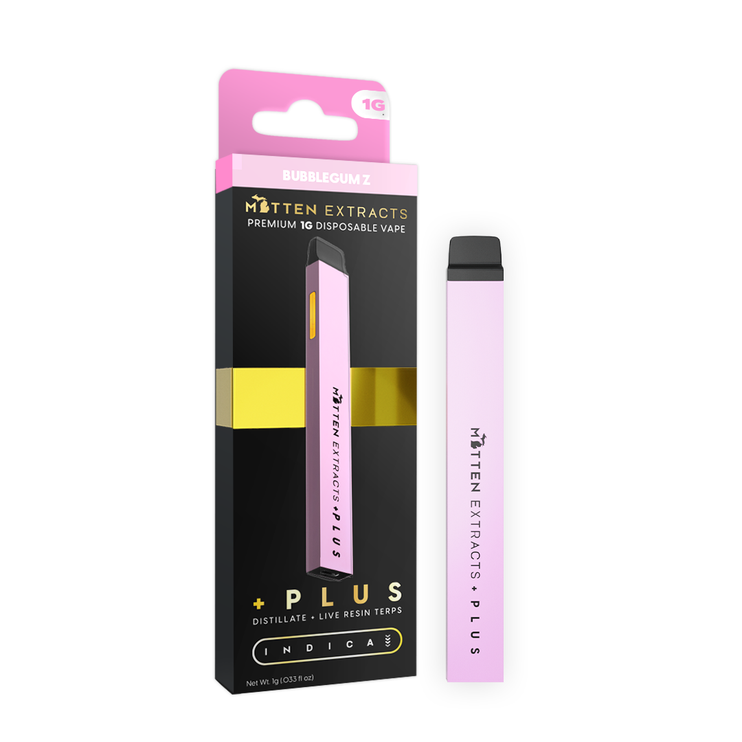 Bubblegum Z +Plus Disposable Vape | Mitten Extracts