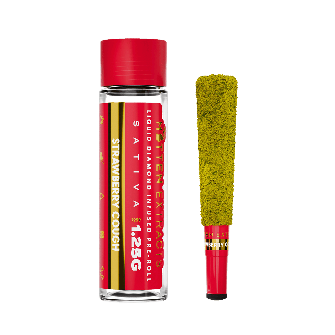 CNP 80% リキッド CDT-Strawberry Cough 1ml Strawberry Cough Premium Infused Pre-Roll | Mitten Extracts