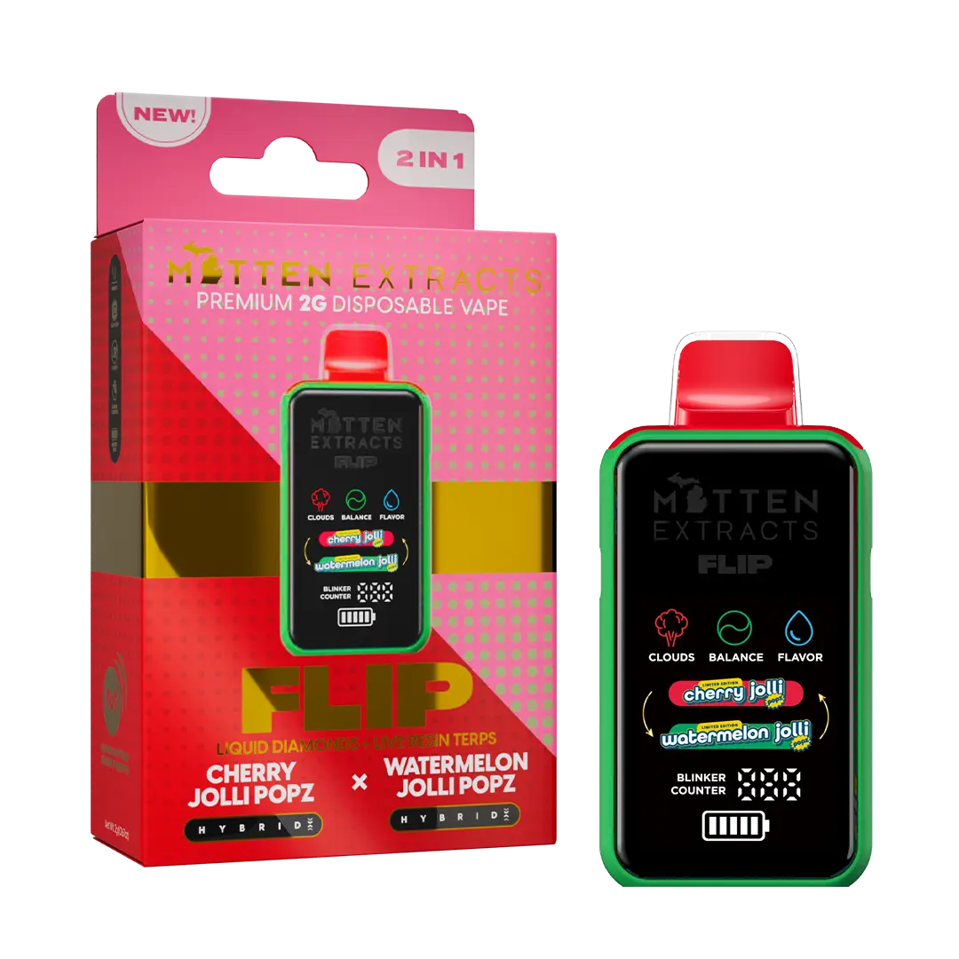 Cherry Jollipopz X Watermelon Jollipopz FLIP Disposable Vape 2G
