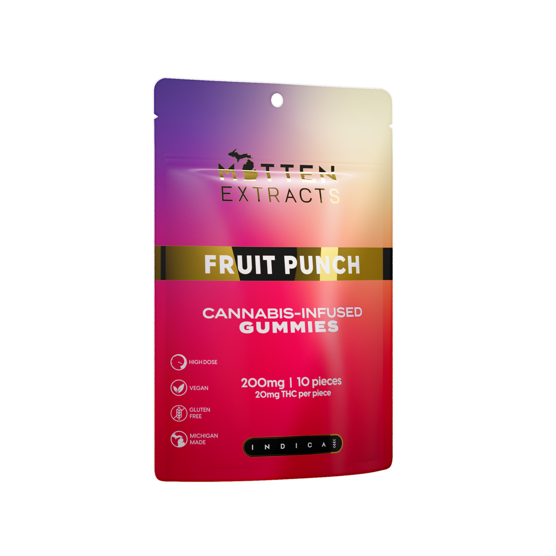 Fruit Punch Gummies 200mg (10 Pack)