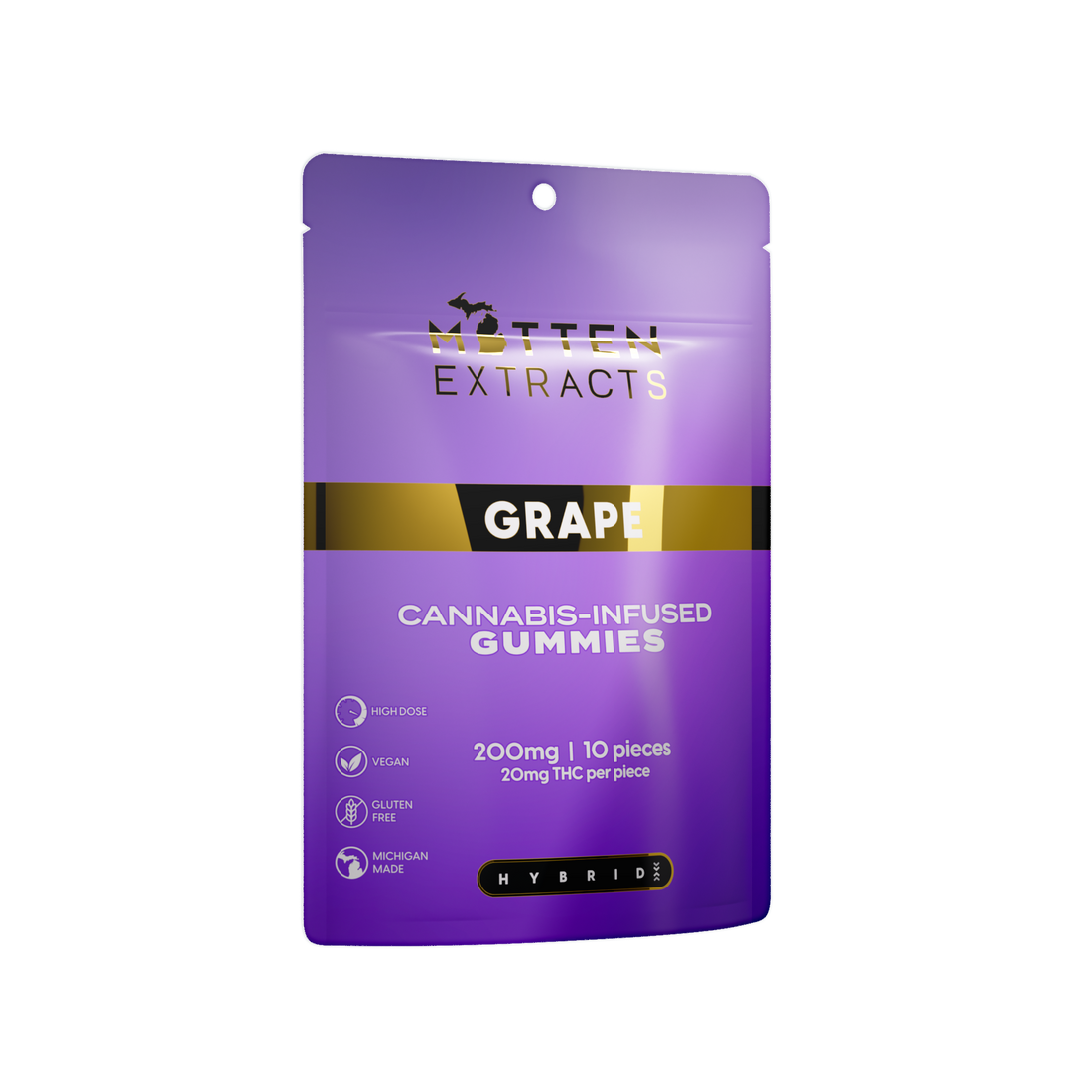 Grape Gummies 200mg (10 Pack)