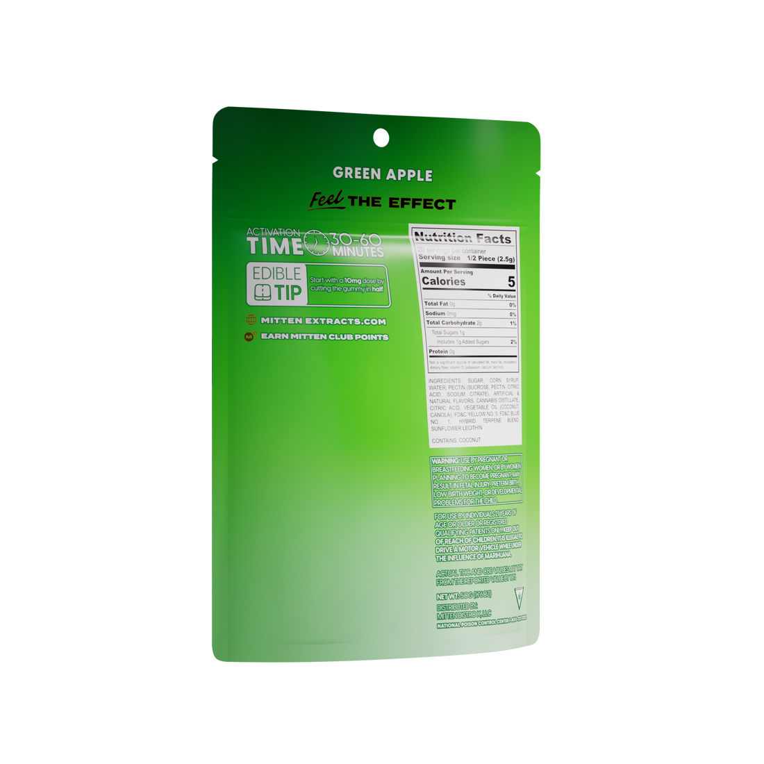 Green Apple Gummies 200mg (10 Pack)