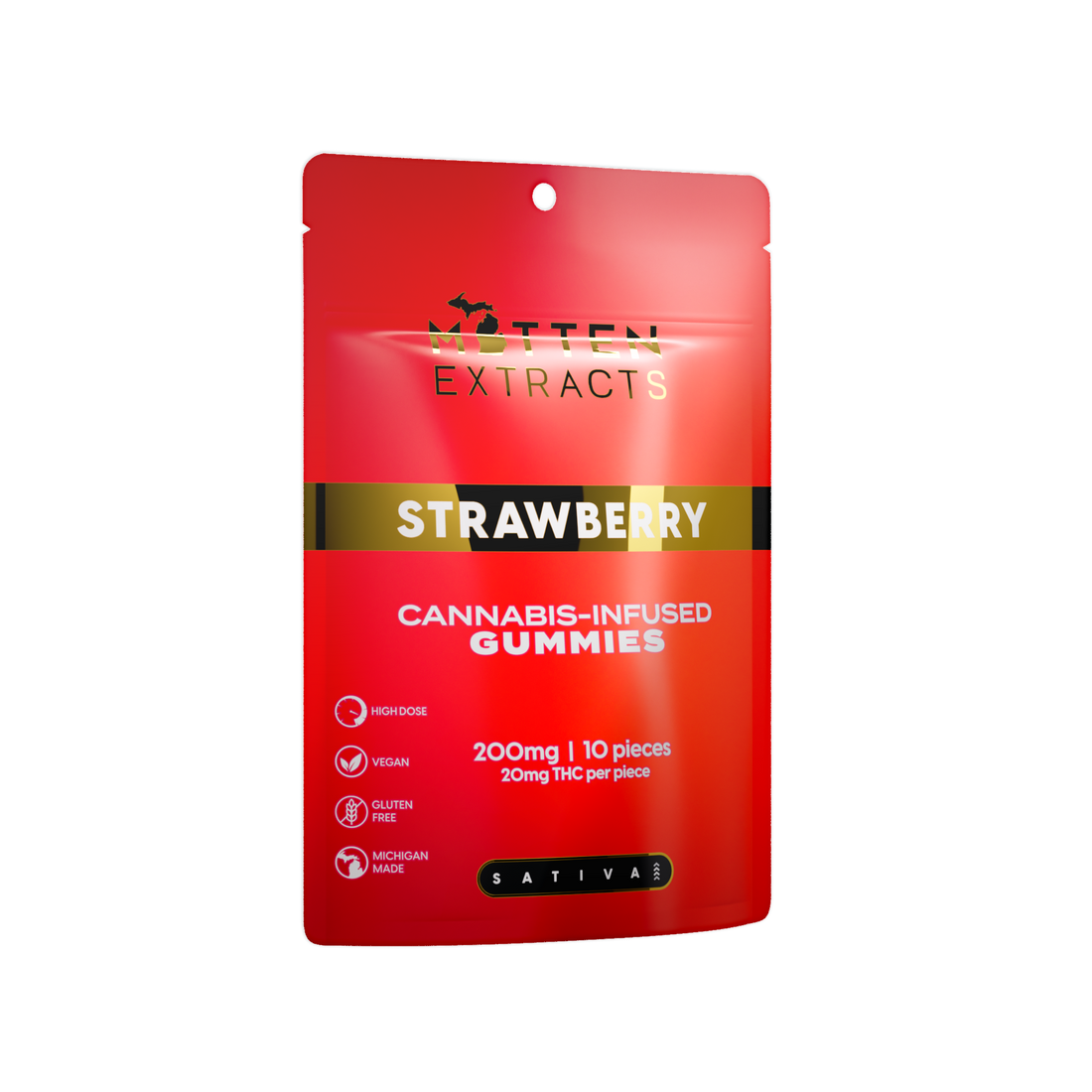 Strawberry Gummies 200mg (10 Pack)