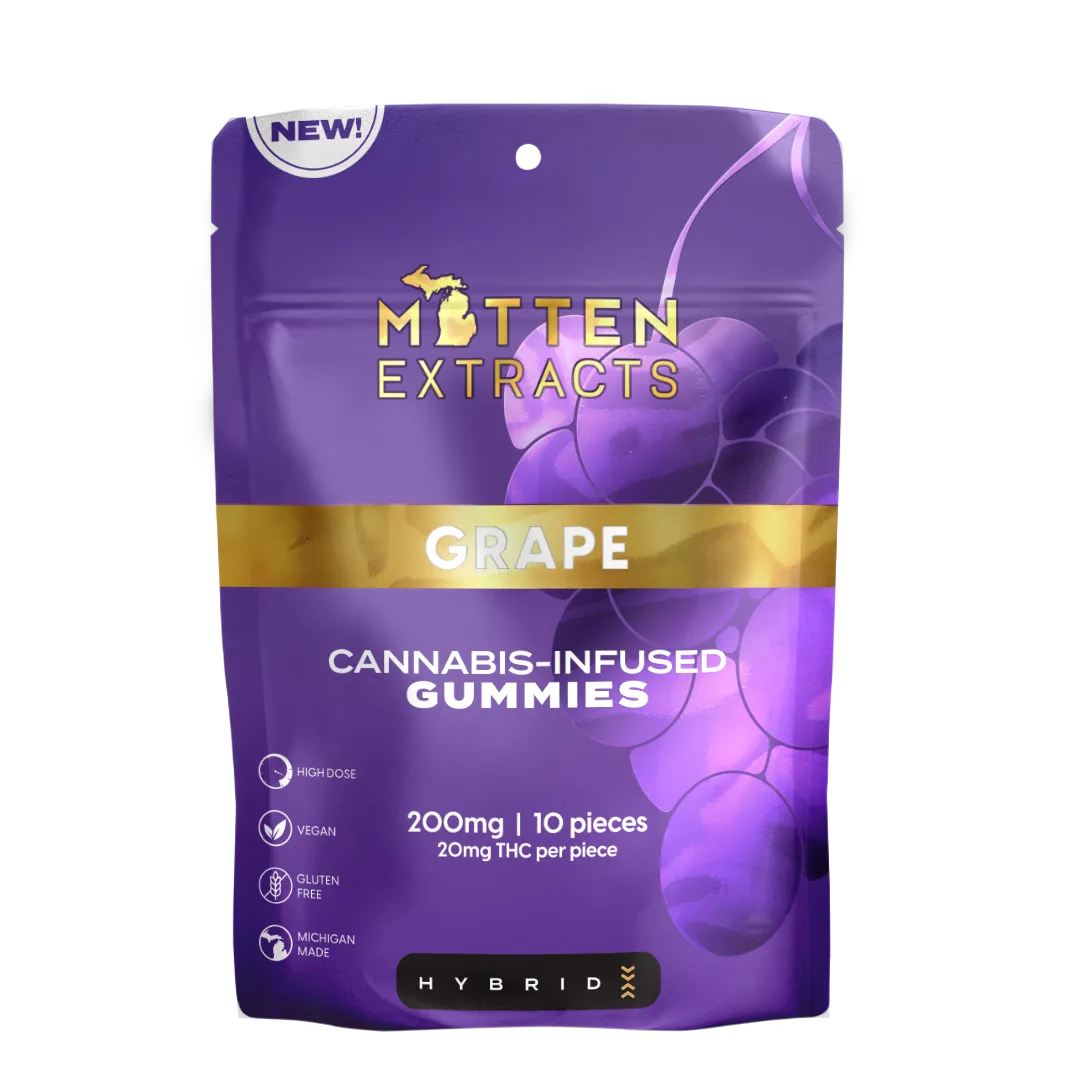 Grape Gummies 200mg (10 Pack)