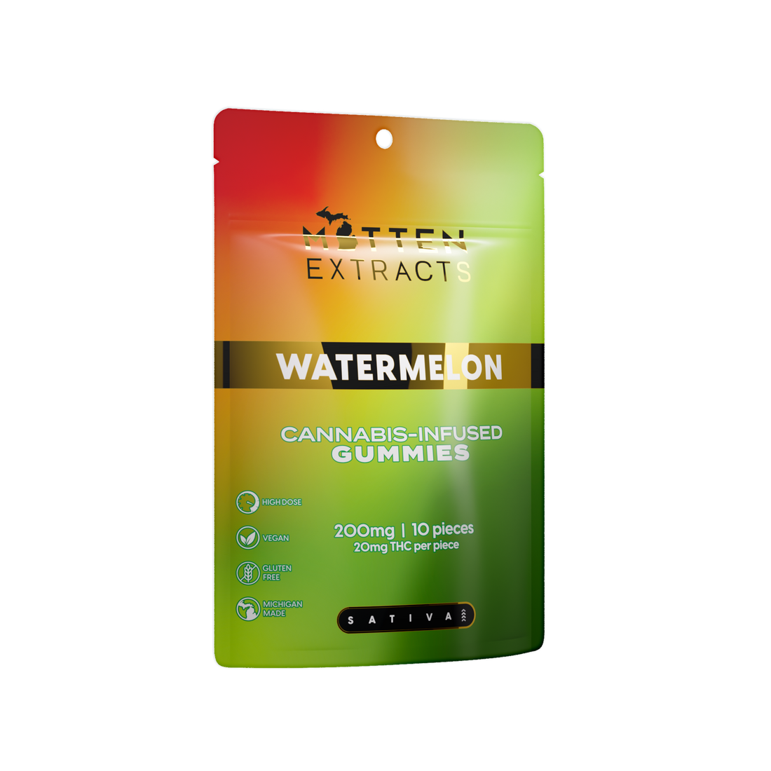 Watermelon Gummies 200mg (10 Pack)