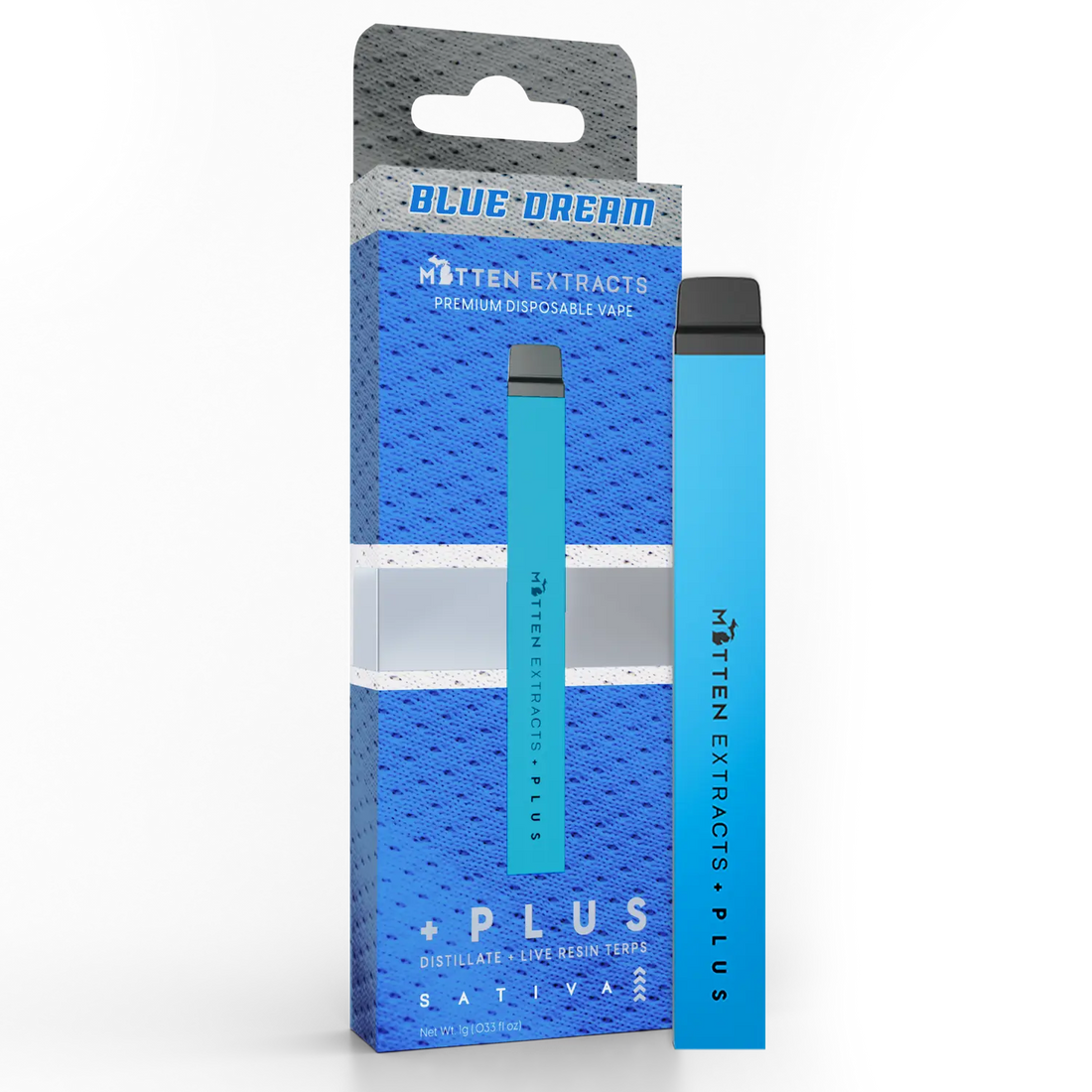 Blue Dream +Plus Disposable THC Vape | Mitten Extracts Blue Dream +Plus Disposable THC Vape | Mitten Extracts