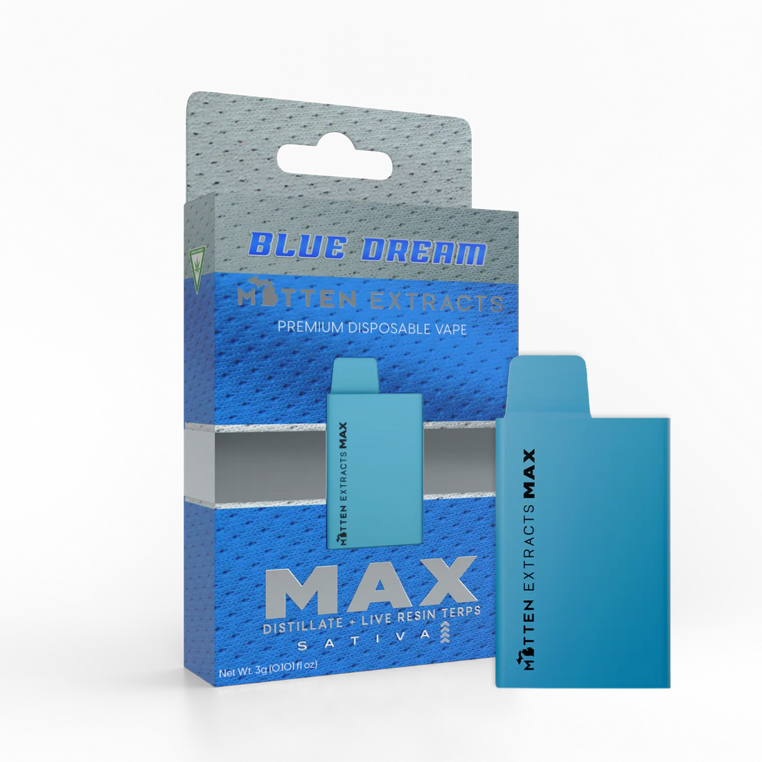 Blue Dream MAX Disposable Vape | Mitten Extracts Blue Dream MAX Disposable Vape | Mitten Extracts