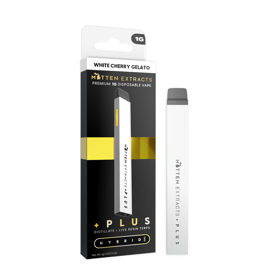 White Cherry Gelato +Plus Disposable Vape